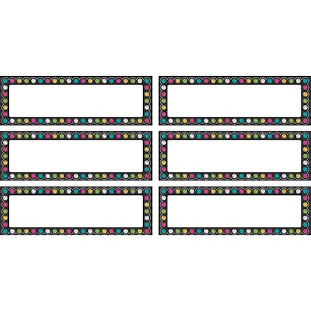 Teacher Created Resources Chalkboard Brights Labels Magnetic Accents, PK60 TCR77299
